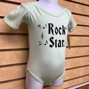 Rock Star onesie: Light green and Large